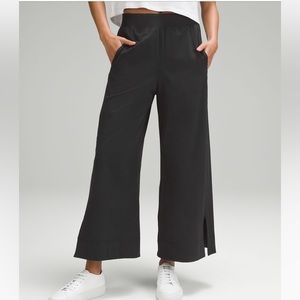 Lululemon Stretch woven Wide-leg High-rise pants in black